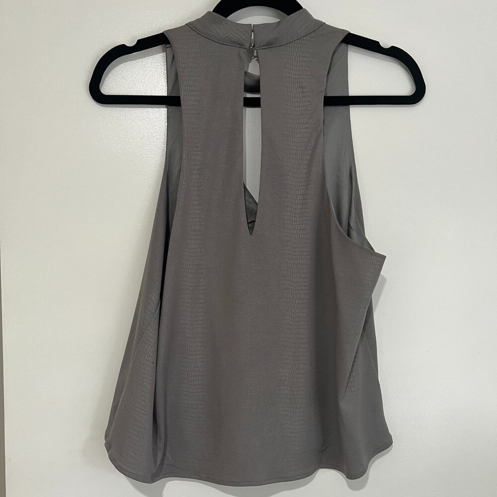 Olivaceous Gray Snake Print Halter Top - Size Med… - image 5